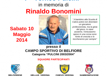 Il 10 maggio a Belfiore primo torneo “Rinaldo Bonomini”